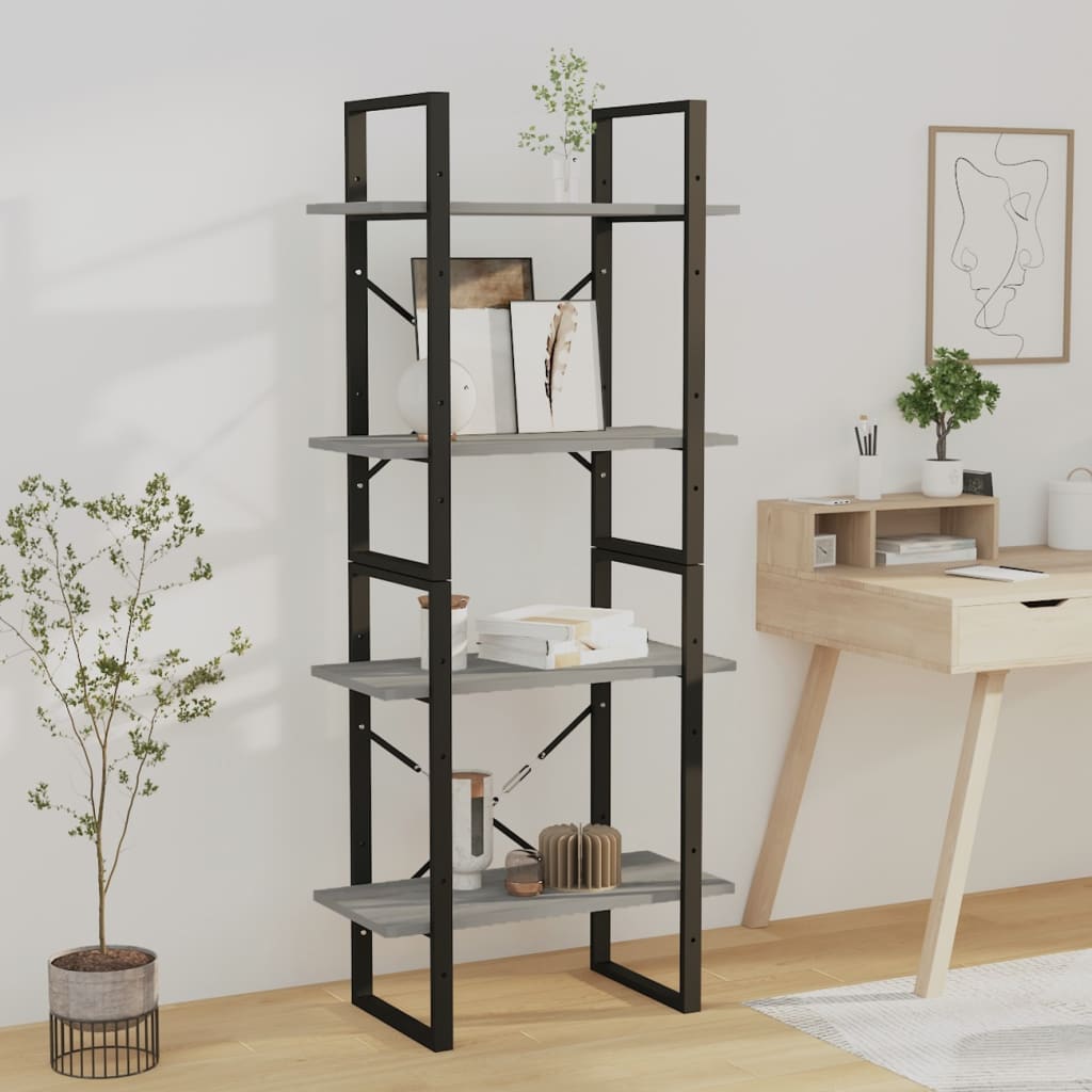Bücherregal 2 Fächer Weiß 60x30x70 cm Holzwerkstoff