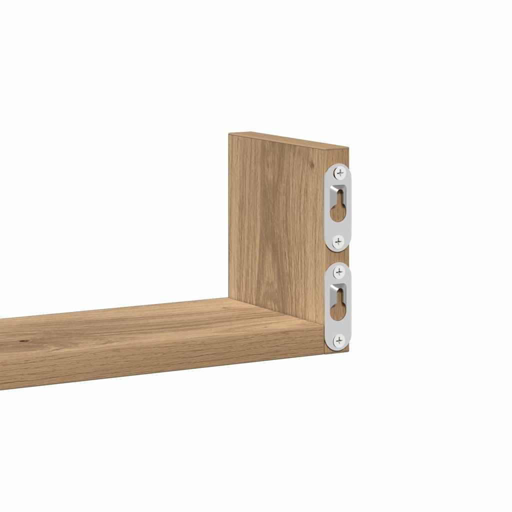 Wandregal 3 Stk. Weiß Holzwerkstoff