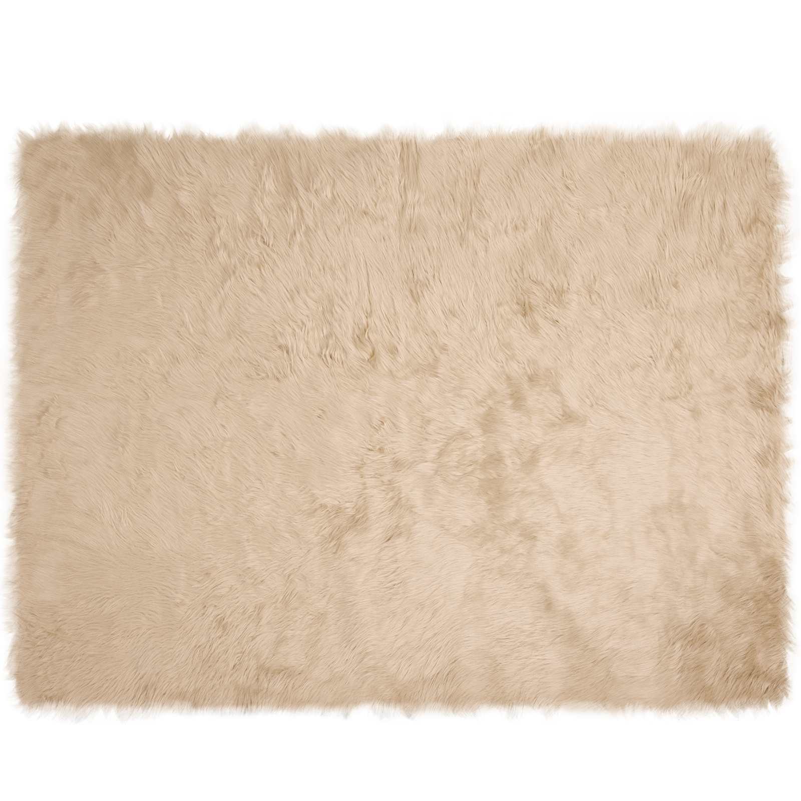 Teppich aus Kunstschaffell TAFALLA Weiß 60 x 110 cm Polyester