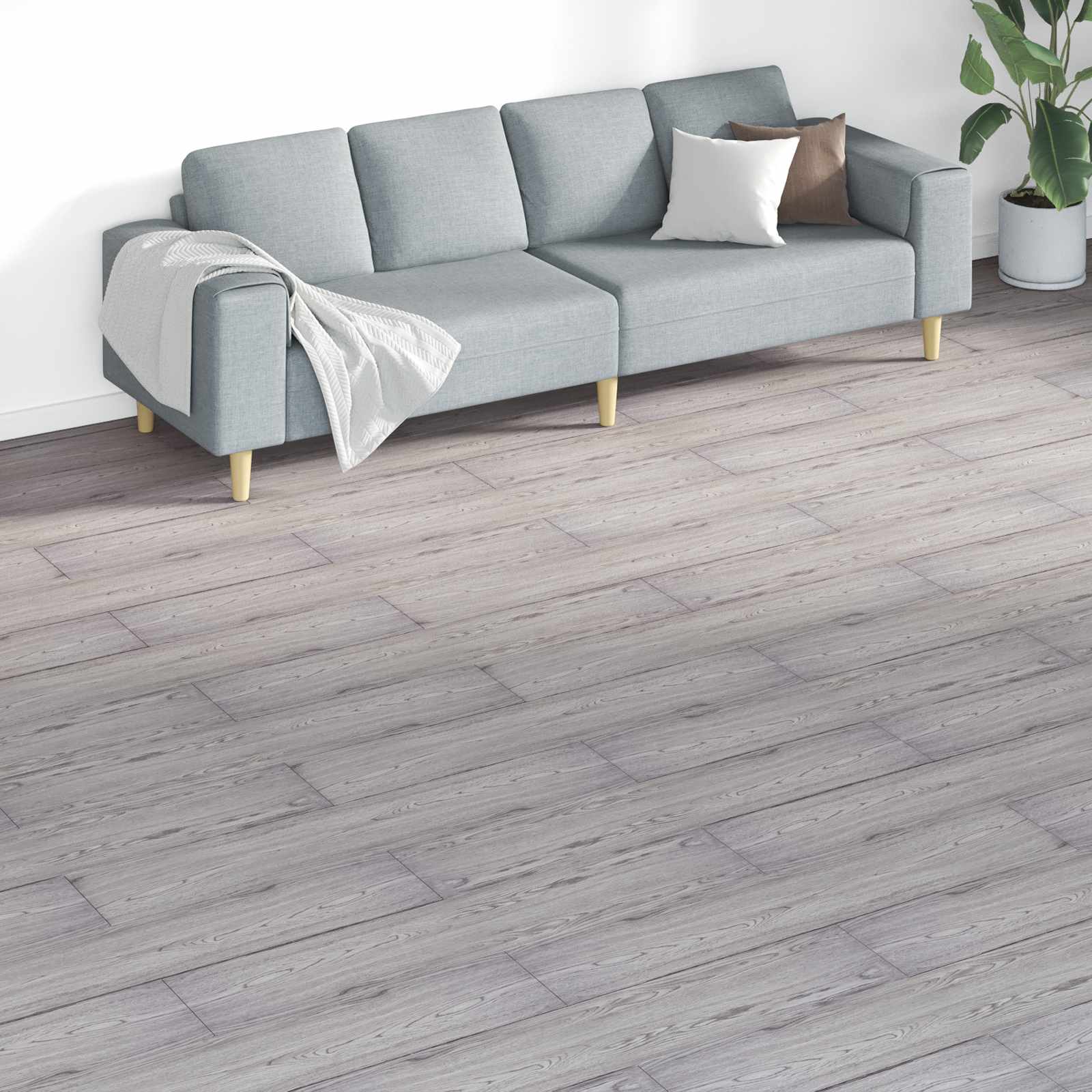 Bodenplanken 18 pcs Walnussbraun 5,26 m² PVC