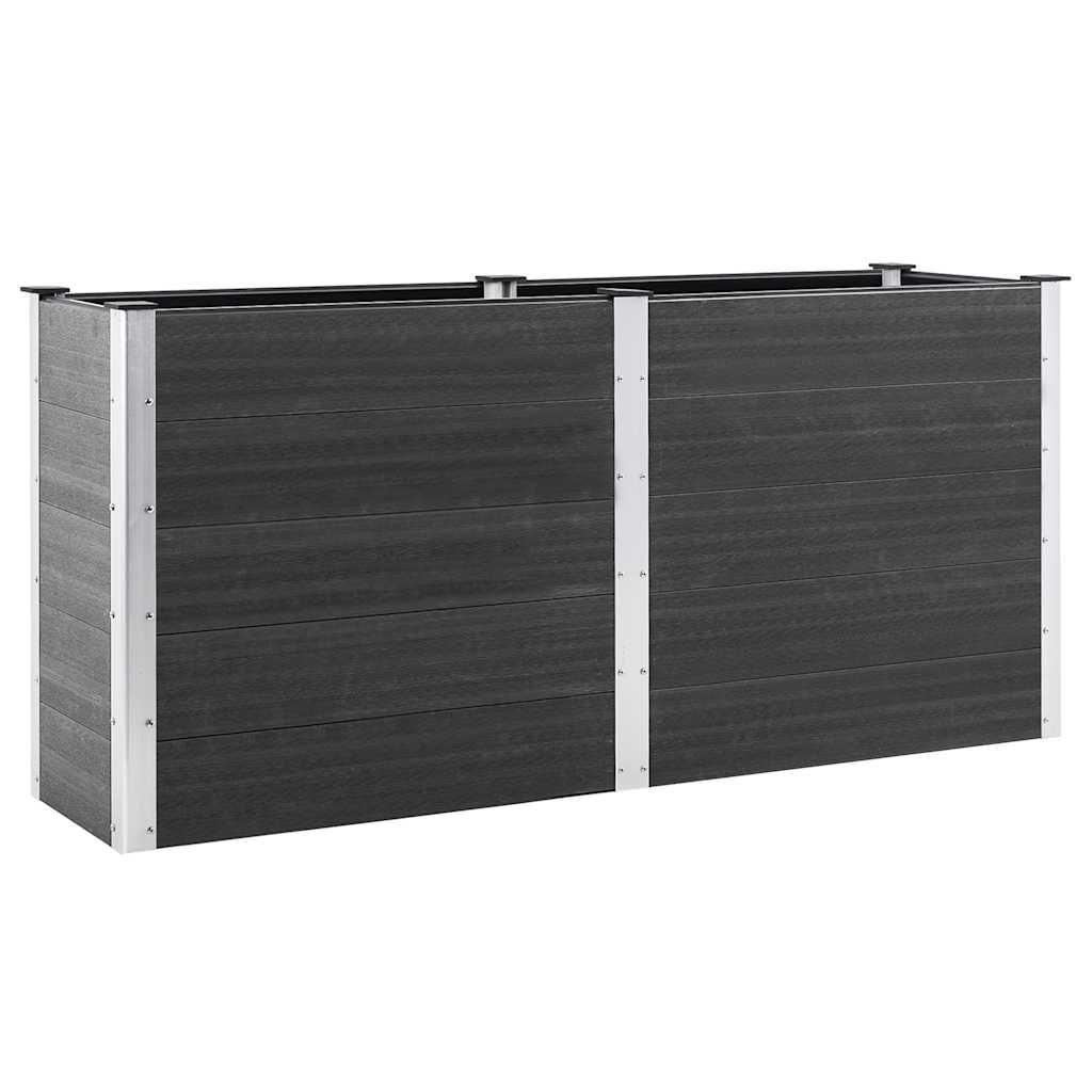 Garten-Hochbeet 200x50x54 cm WPC Grau
