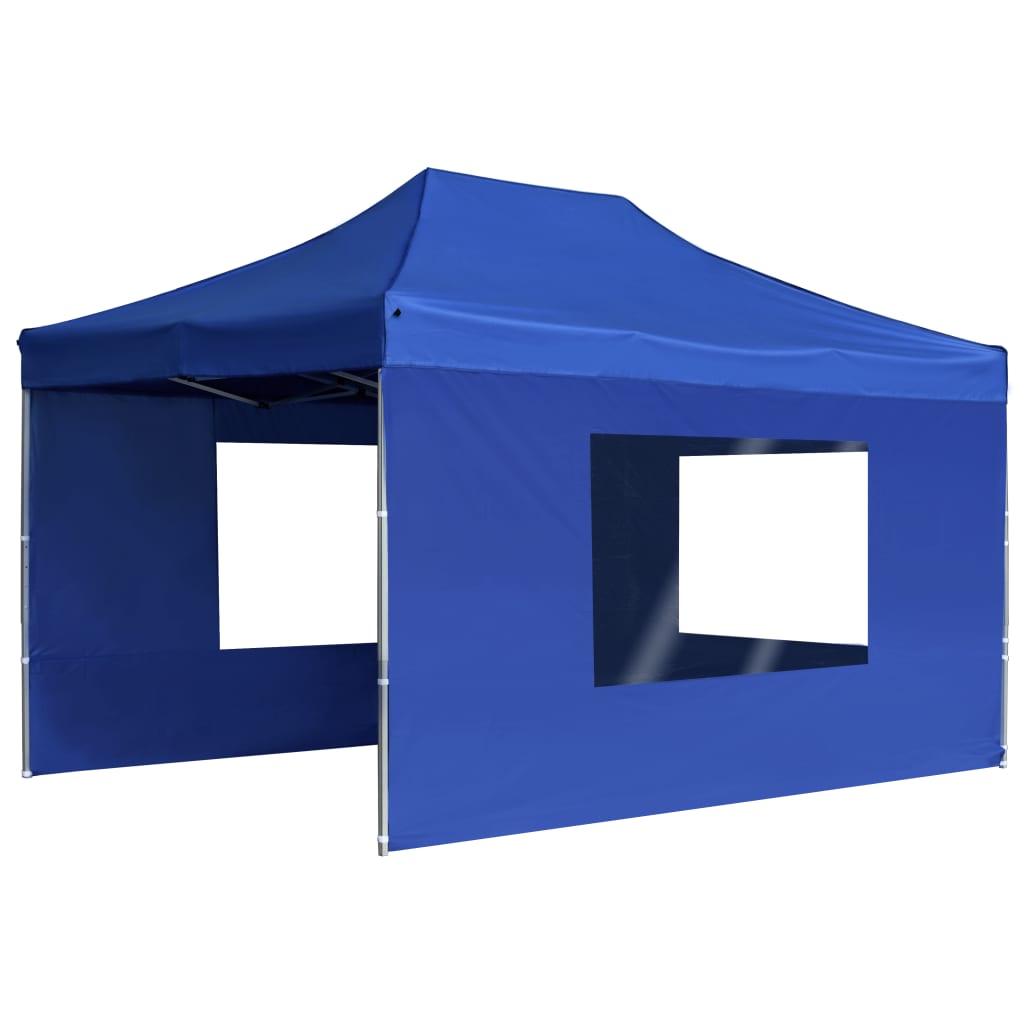 Profi-Partyzelt Faltbar mit Wänden Aluminium 3×3m Weiß