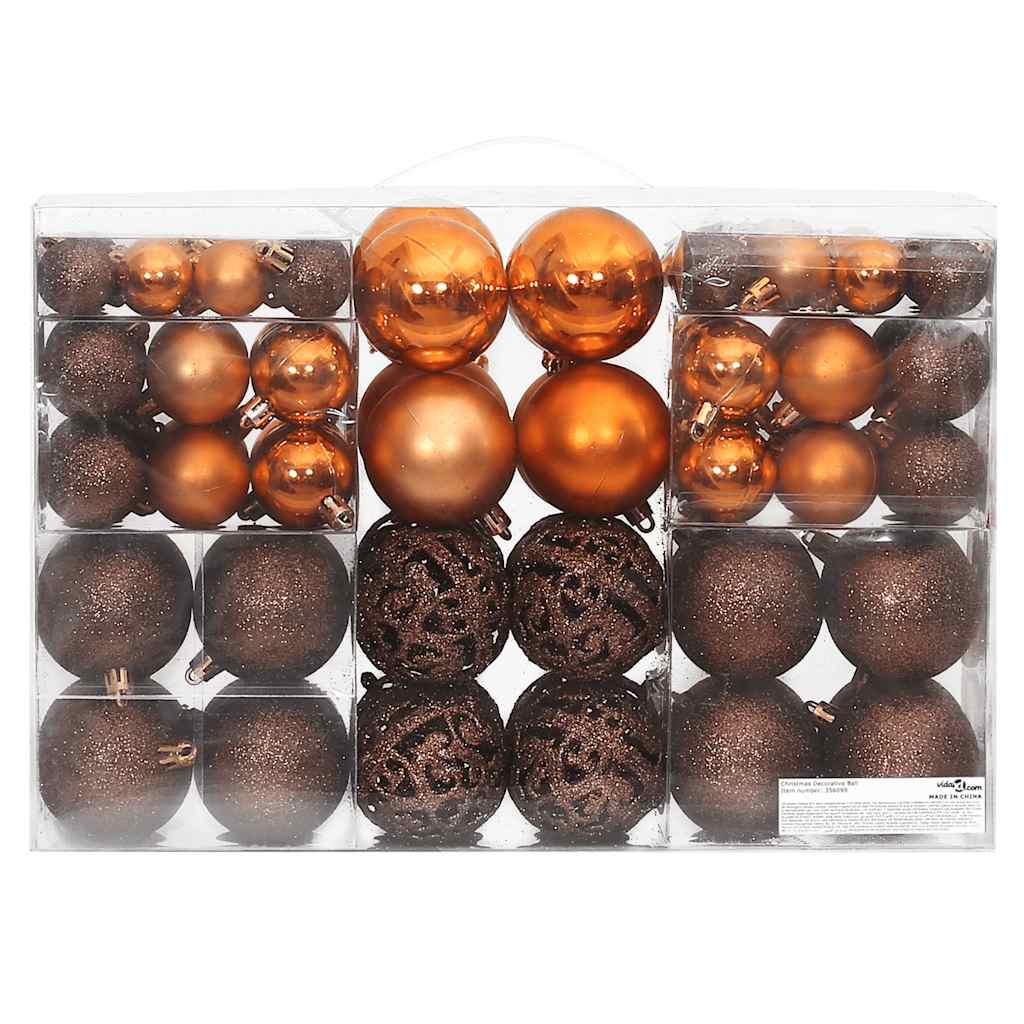 100-tlg. Weihnachtskugel-Set Weiß