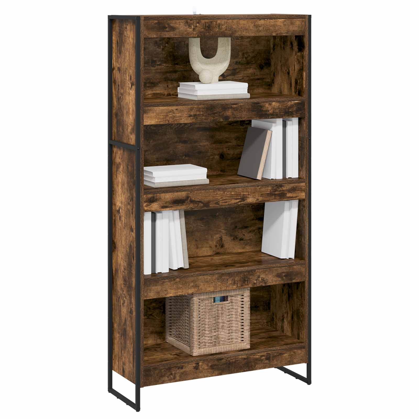 Bücherregal 2 pcs Schwarz Eichen-Optik 60 x 30 x 189,5 cm