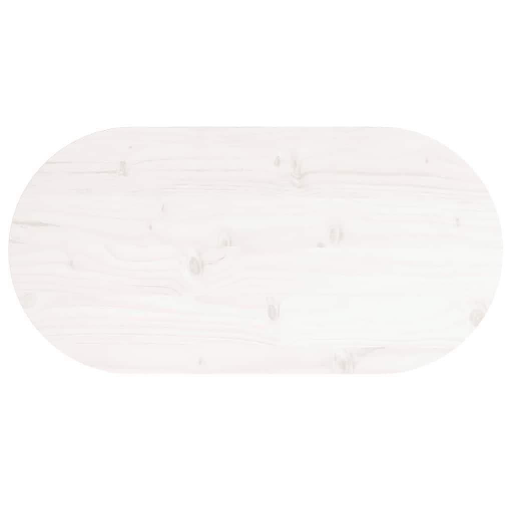 Tischplatte 60x30x2,5 cm Massivholz Kiefer Oval