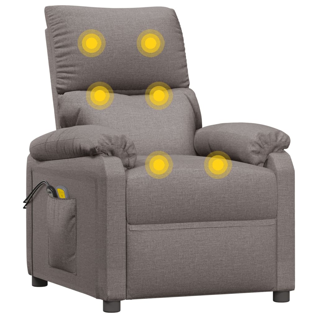 Massagesessel Elektrisch Schwarz Stoff