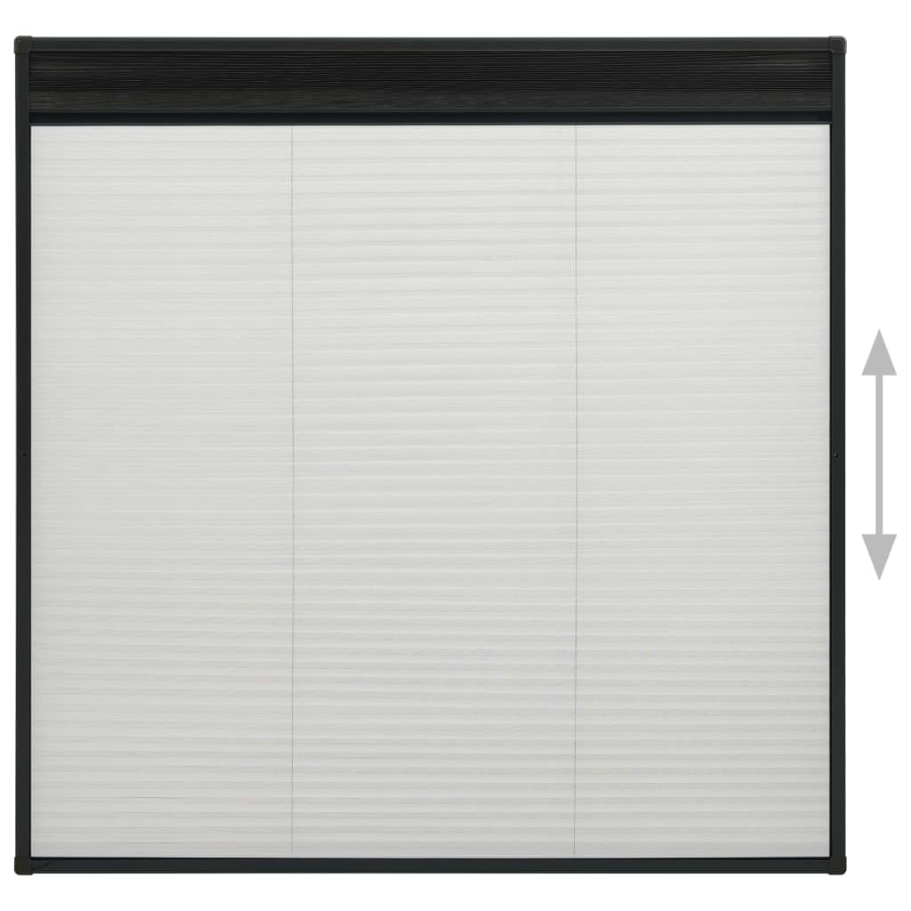 Plisse Insektenschutz-Fenster 80×160 cm