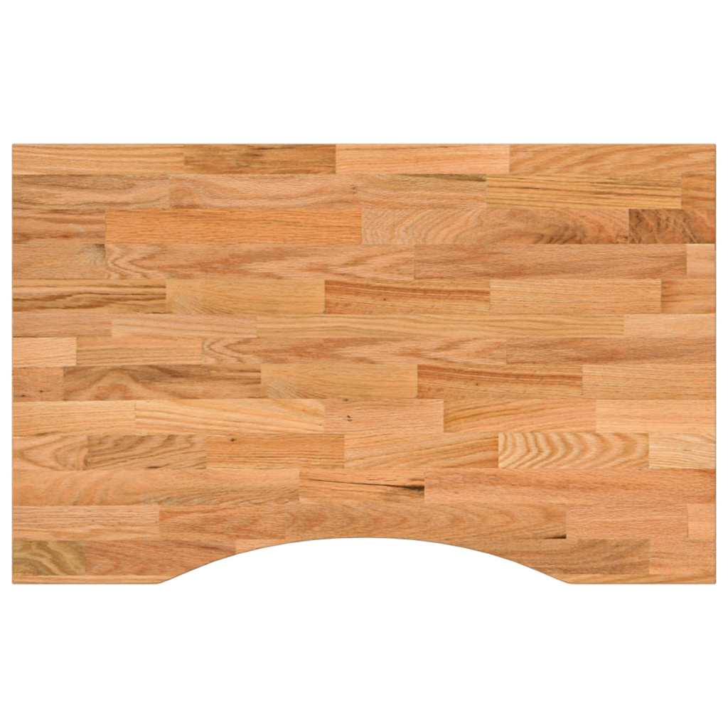 Schreibtischplatte Unbehandelt 80x50x2,5 cm Massivholz Eiche