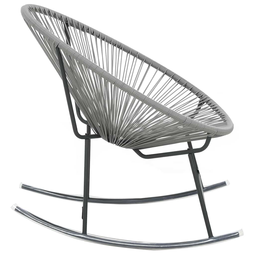 Garten-Schaukelstuhl Schwarz Poly Rattan
