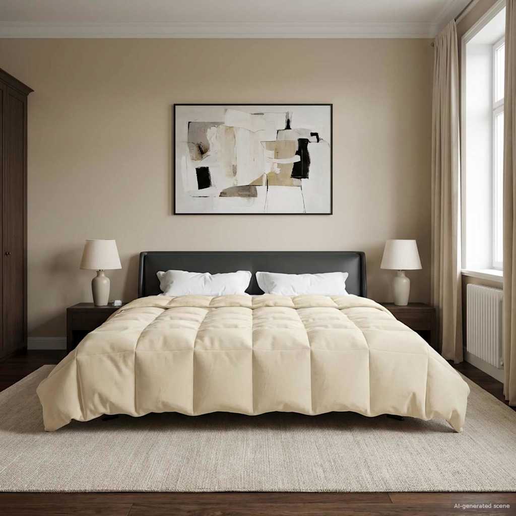 Winterbettdecke Gepolstert Anthrazit 240 x 260 cm Mikrofaser