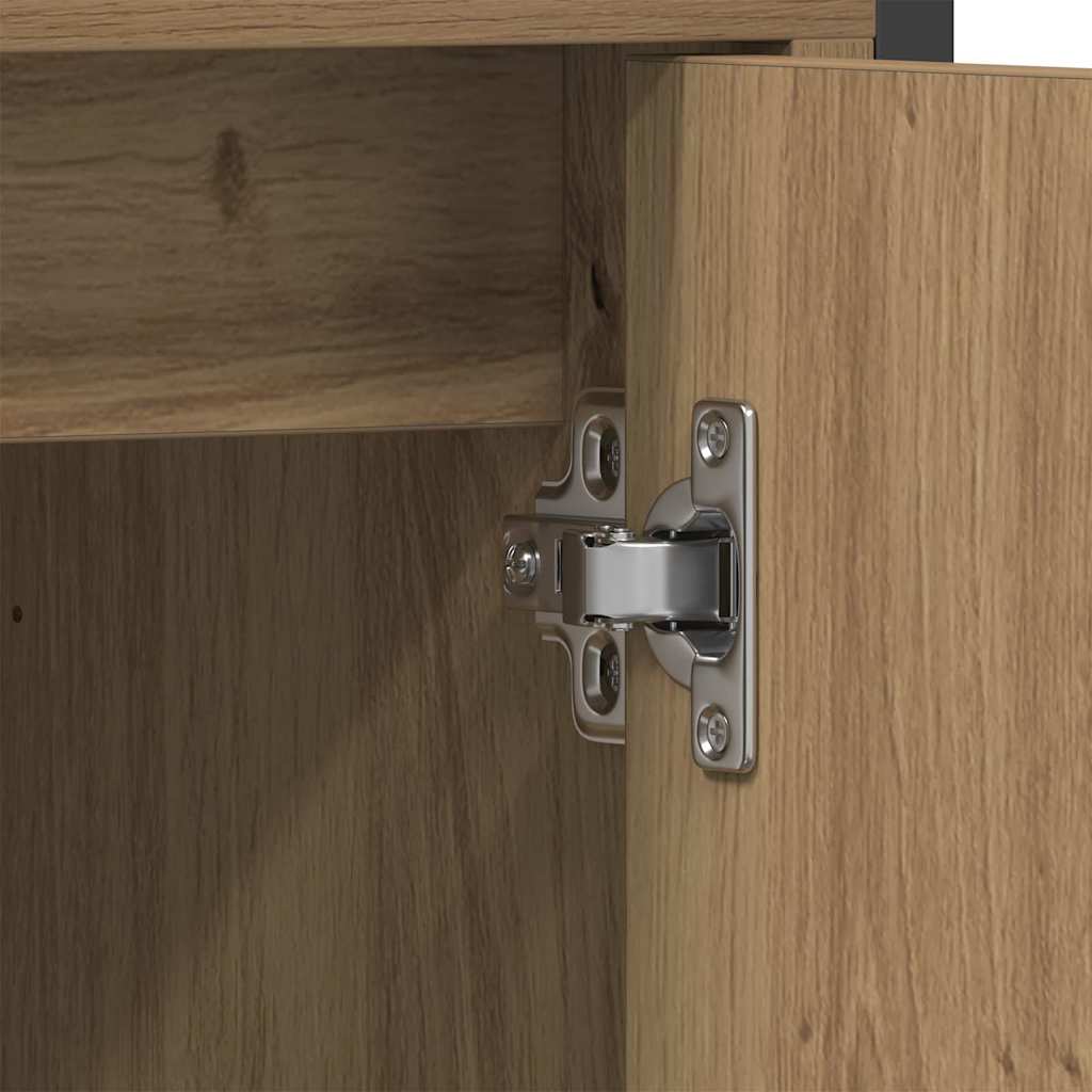 3-tlg. Badmöbel-Set Schwarz Holzwerkstoff