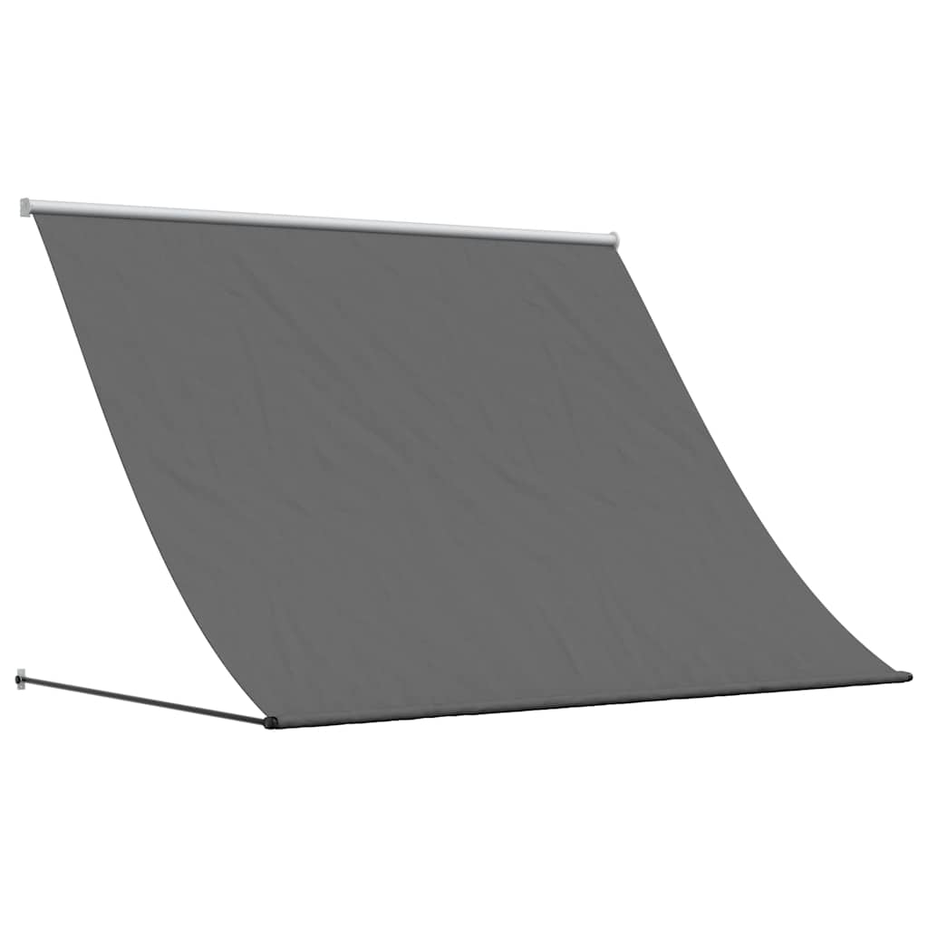 Markise Einziehbar Anthrazit 100x150 cm Stoff und Stahl