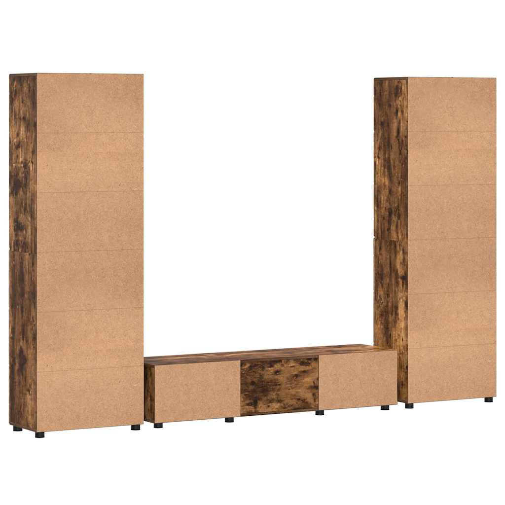 Highboard mit Regal FLORIN Weiß 60 x 35 x 182 cm Holzwerkstoff