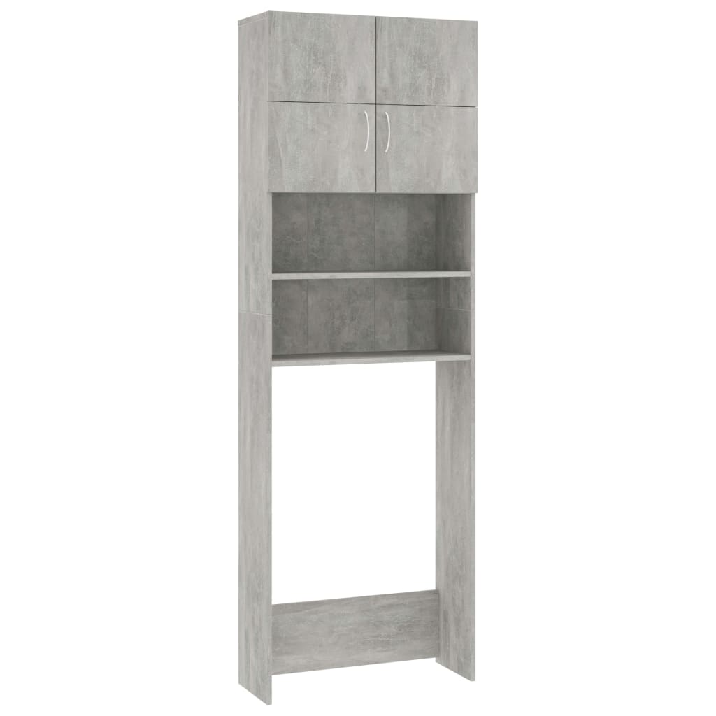 Waschmaschinenschrank Weiß 64x25,5x190 cm Holzwerkstoff