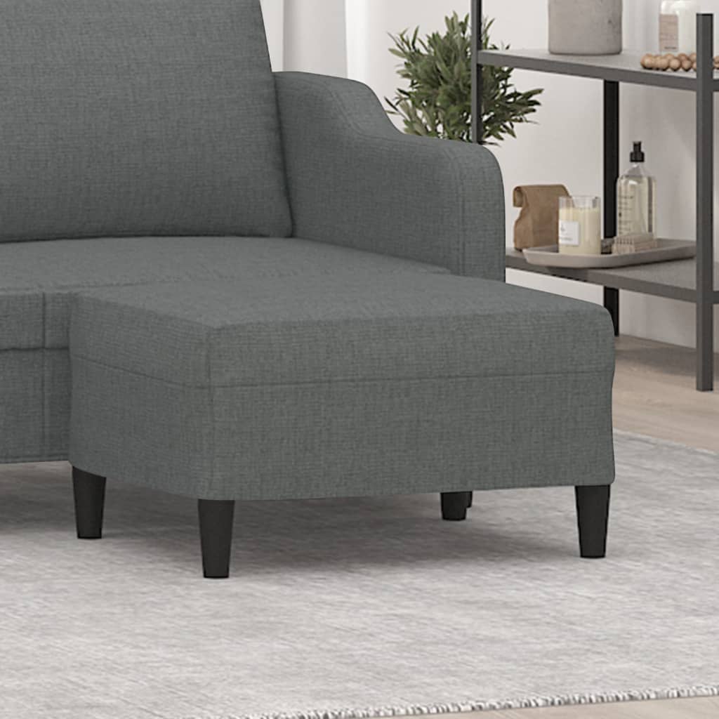 Fußhocker Hellgrau 60x50x41 cm Stoff