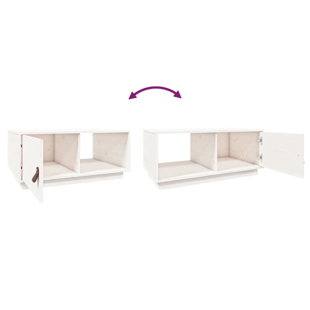 Couchtisch 80x50x35,5 cm Massivholz Kiefer