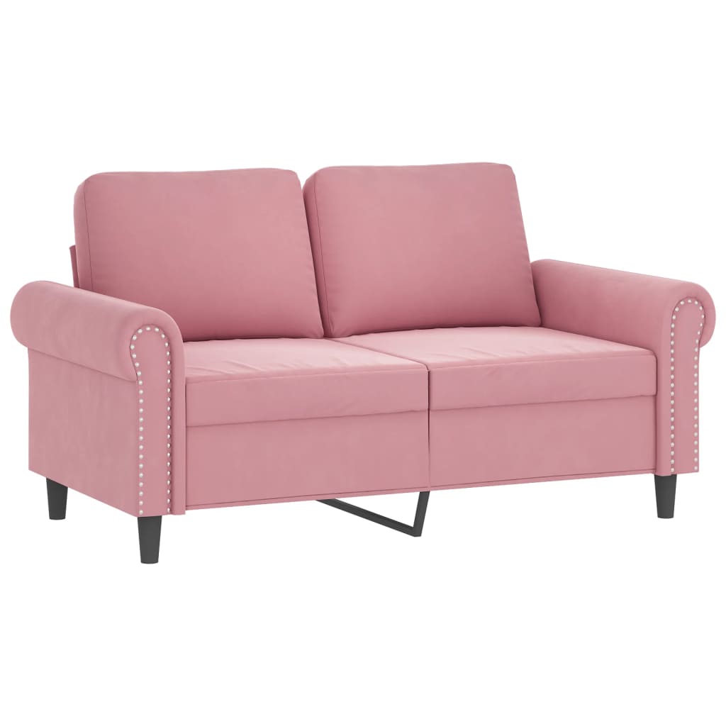 2-Sitzer-Sofa mit Zierkissen Dunkelgrün 120 cm Samt