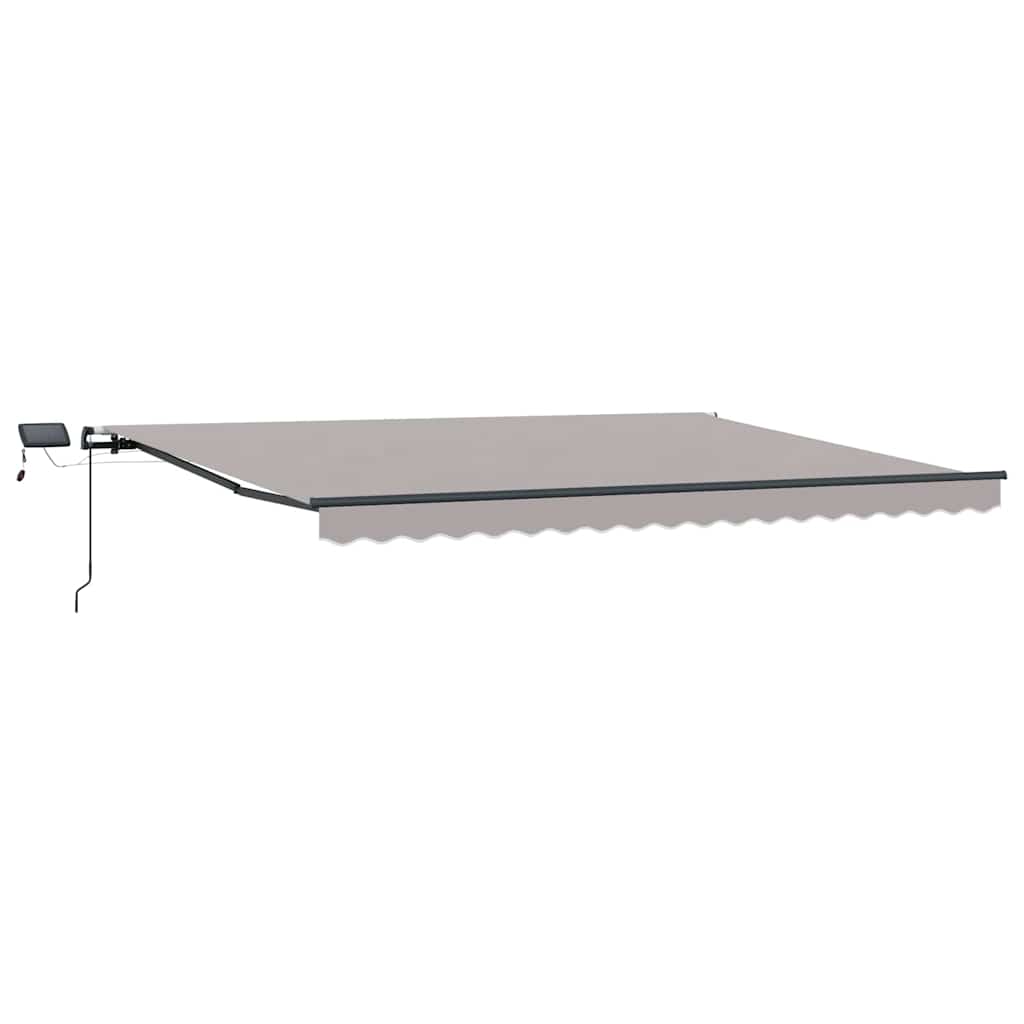 Markise Manuell Einziehbar mit LED 300x250 cm Blau und Weiß