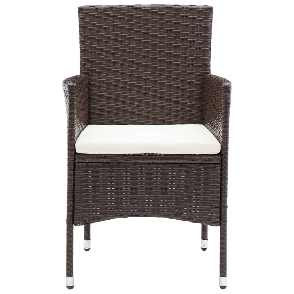 Garten-Essstühle 4 Stk. Poly Rattan Schwarz
