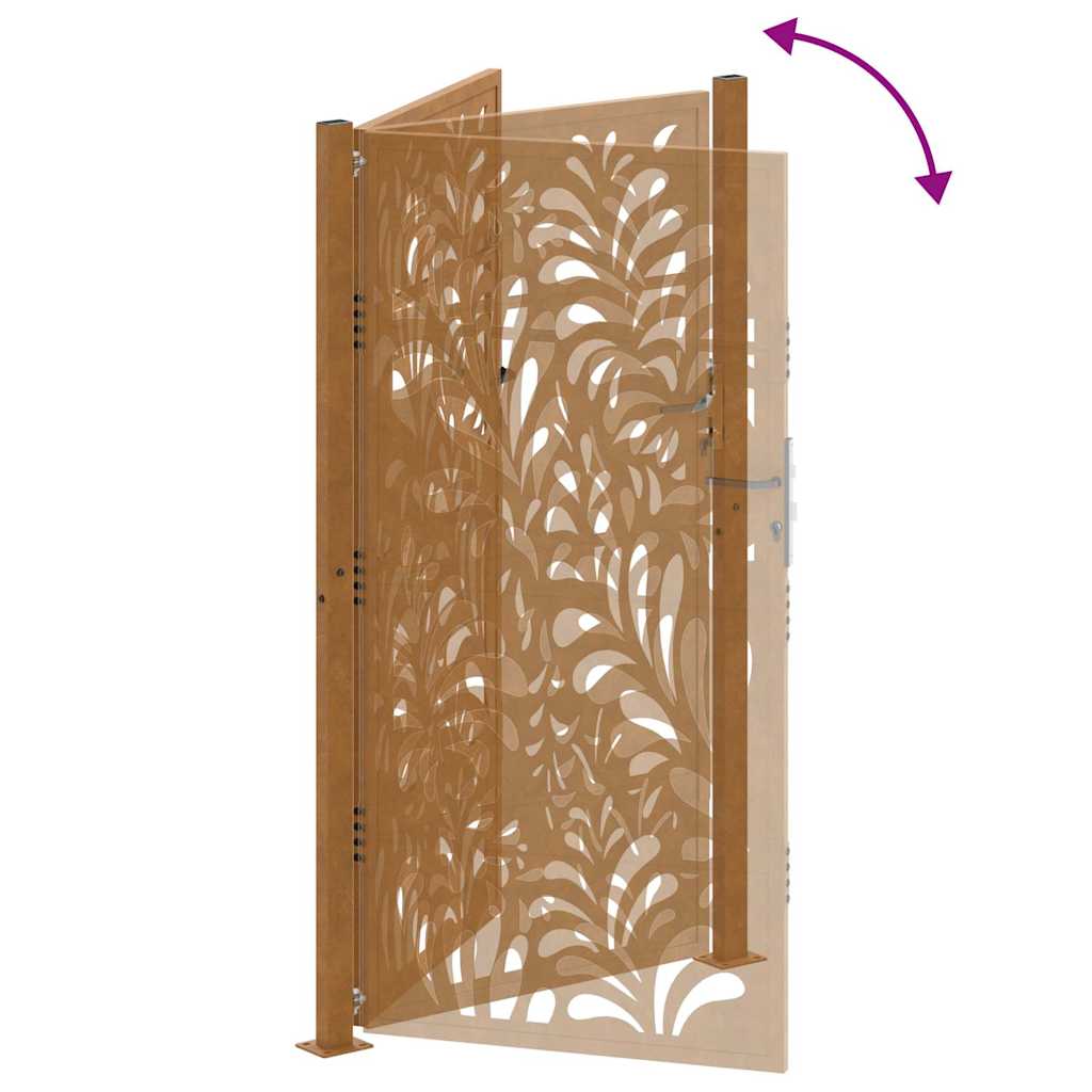 Gartentor Schwarz 100x100 cm Stahl Lichtdesign