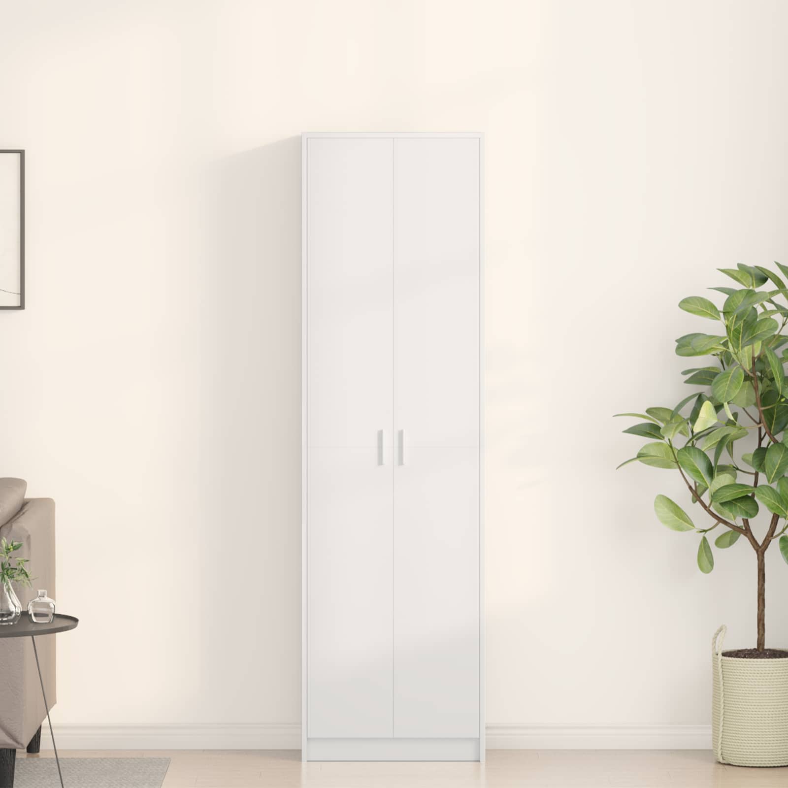 Kleiderschrank mit Regal Schwarz Eichen-Optik 55 x 25 x 189 cm