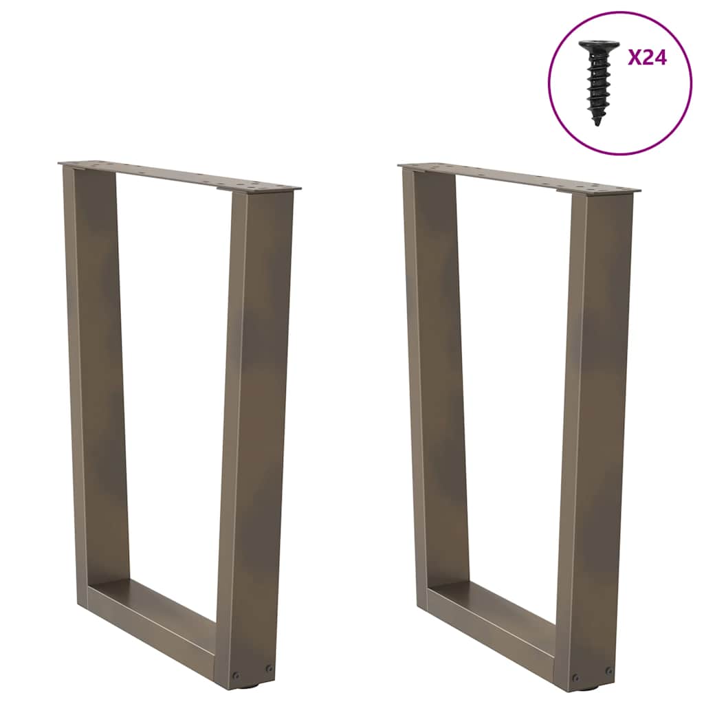 Couchtischbeine V-Form 2 Stück Schwarz 30x(30-31,3) cm Stahl