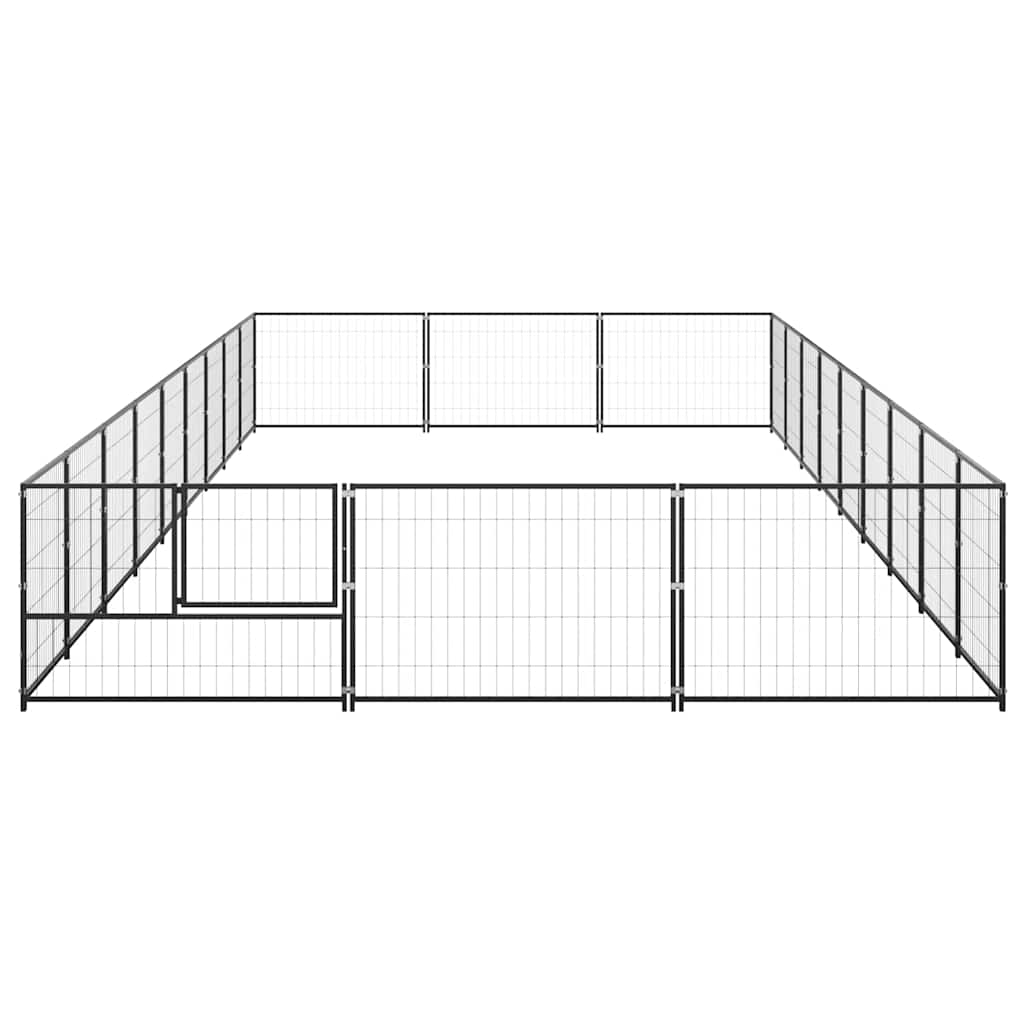 Hundezwinger Schwarz 4 m² Stahl