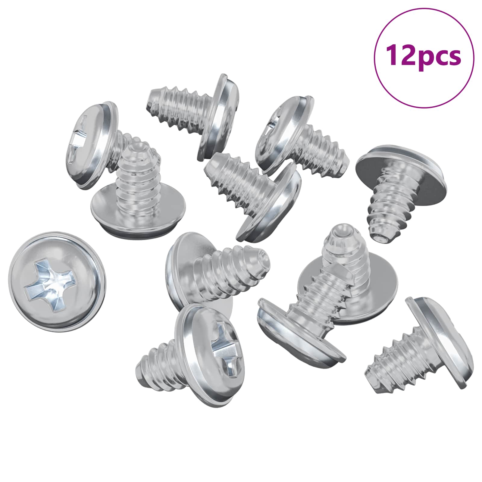Schloss-Schrauben 2 pcs Silber M4 x 5 mm Eisen