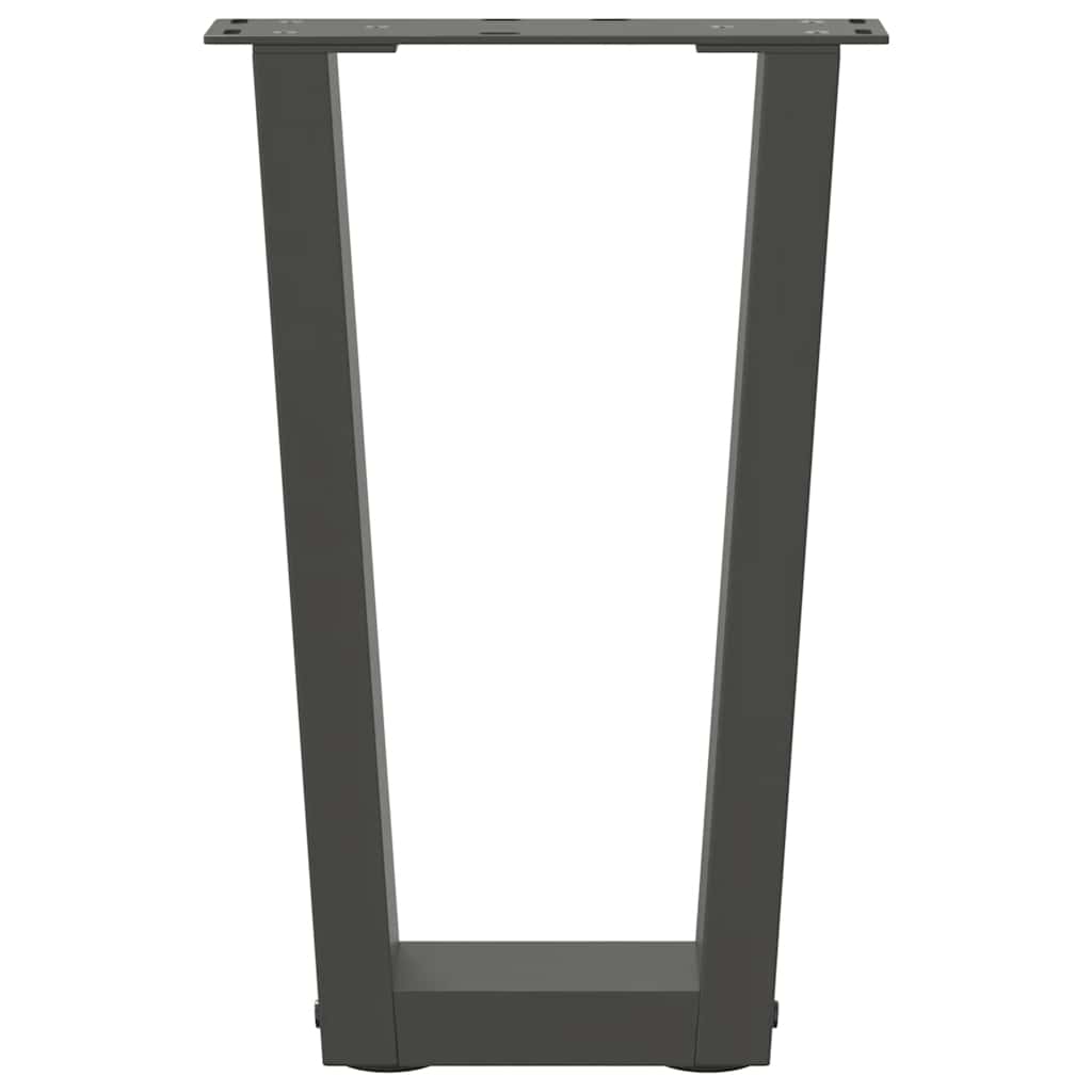 Couchtischbeine V-Form 2 Stück Schwarz 30x(30-31,3) cm Stahl