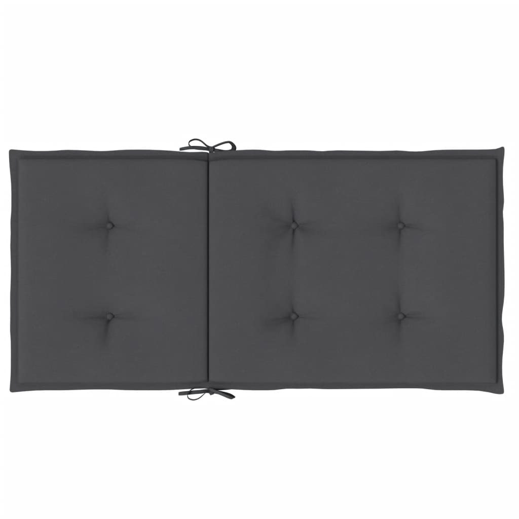 Niedriglehner-Auflagen 2 Stk Melange Anthrazit 100x50x7cm Stoff