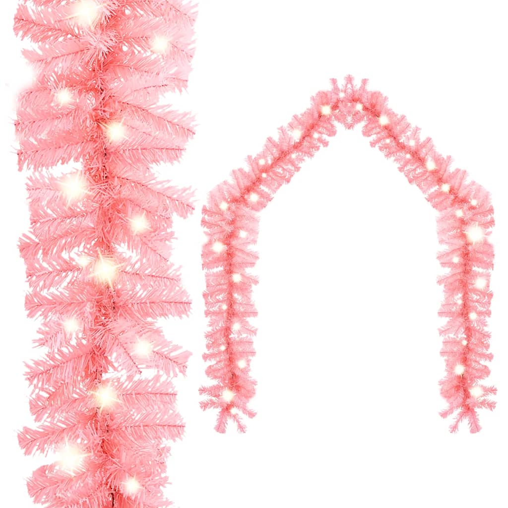 Weihnachtsgirlande mit LED 10 m Schwarz
