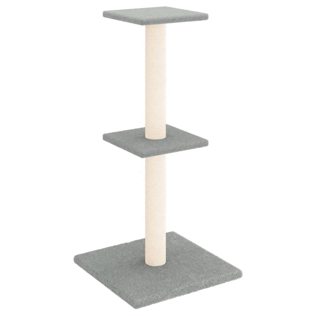 Kratzbaum mit Sisal-Kratzsäulen Creme 73 cm