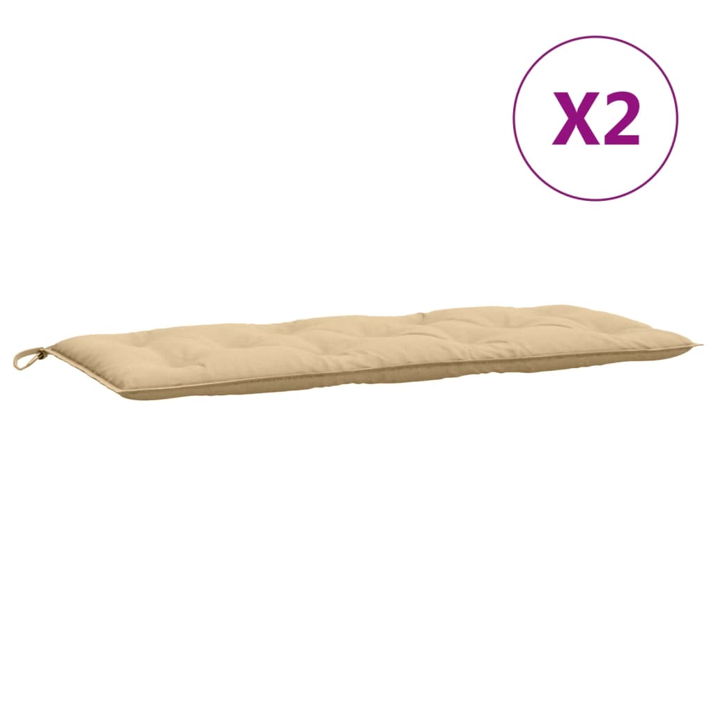 Gartenbank-Auflagen 2 Stk. Melange Anthrazit 100x50x7 cm Stoff