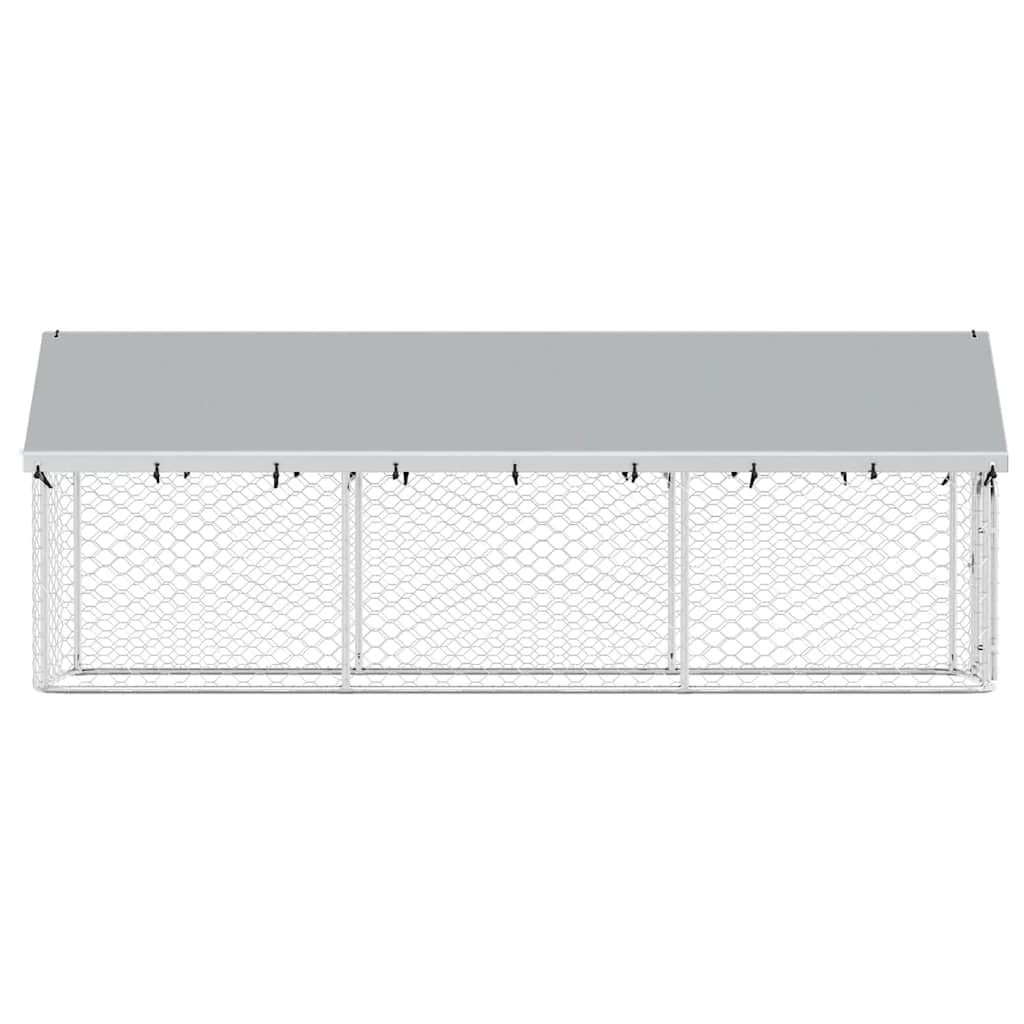 Outdoor-Hundezwinger mit Dach 400x200x150 cm
