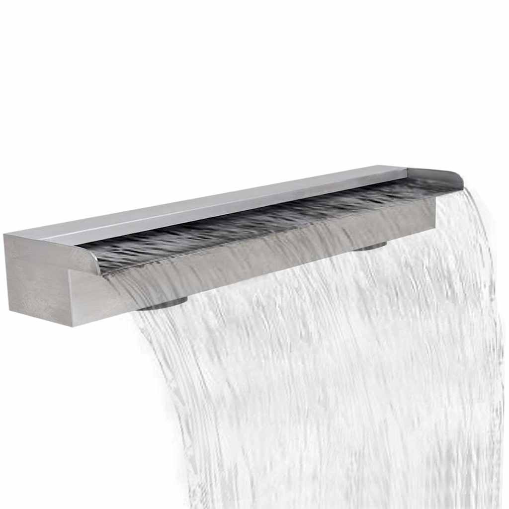 Pool-Wasserfall mit LEDs Edelstahl 110 cm