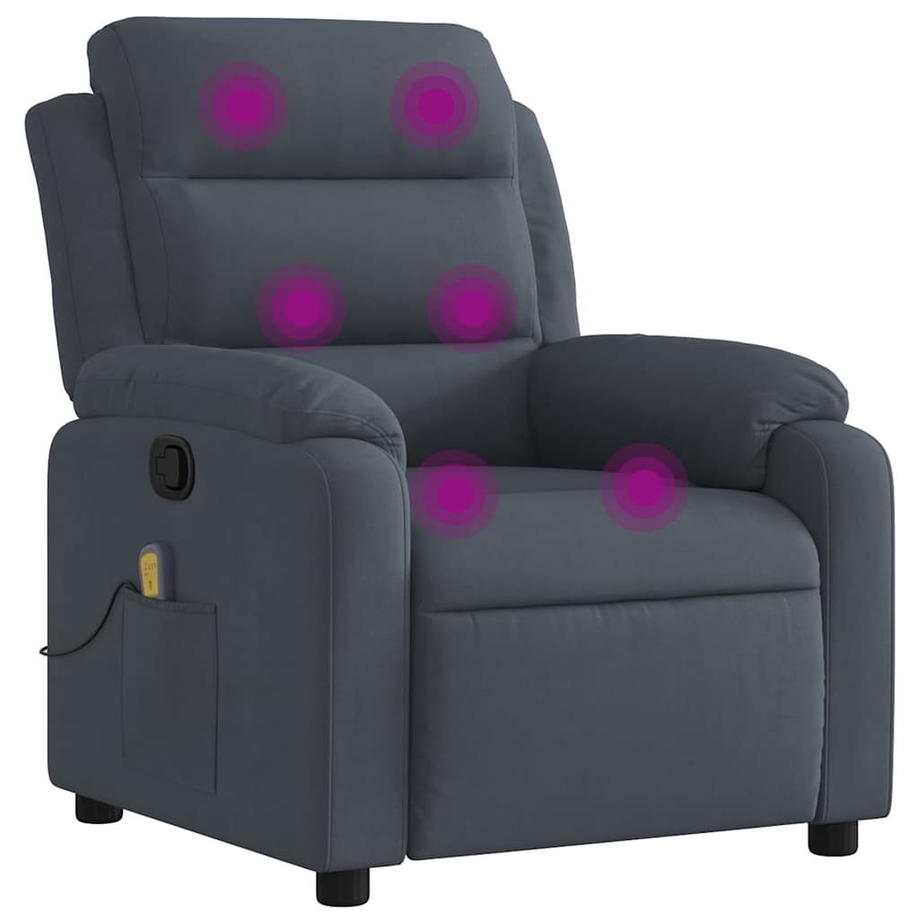 Relaxsessel Elektrisch Hellgrau Samt