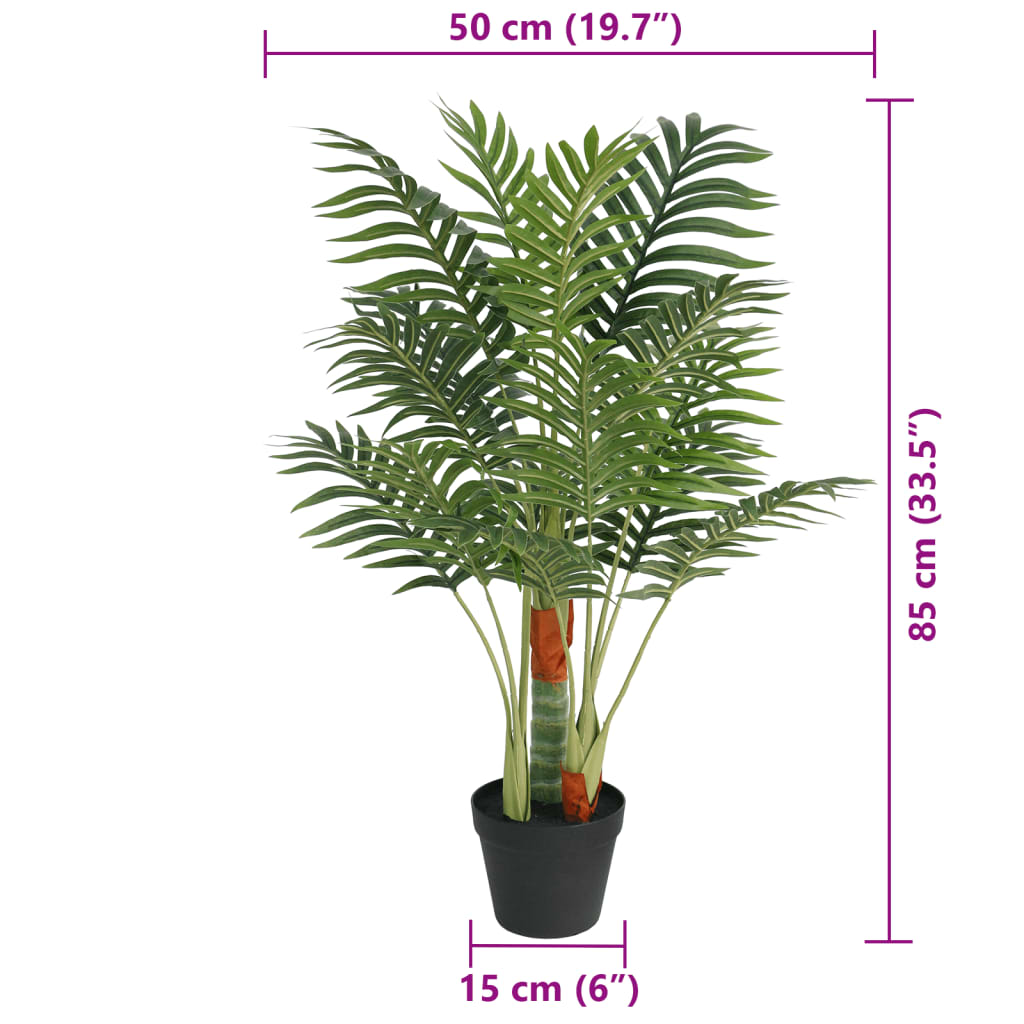 Palme Künstlich mit 3 Stämmen Grün 120 cm PP