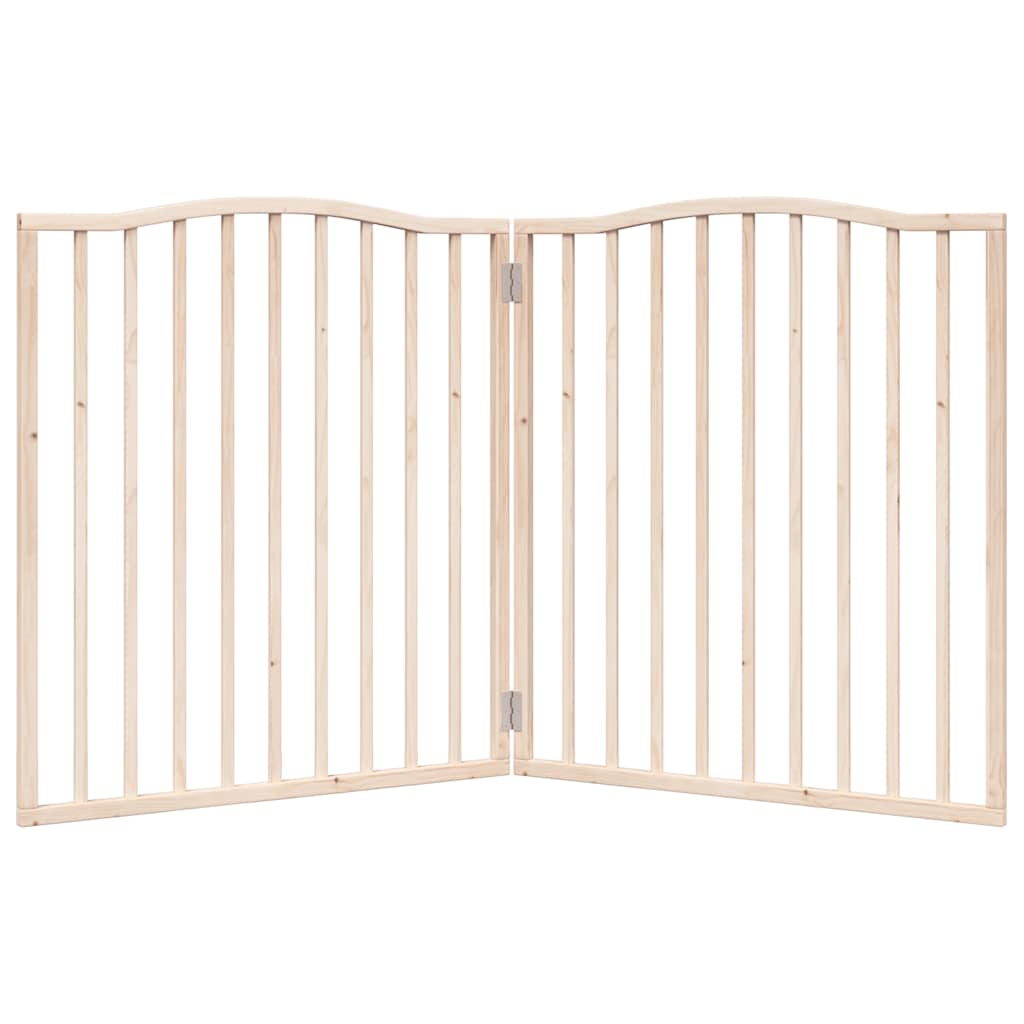 3-tlg. Hundetor Faltbar 150 cm Pappelholz