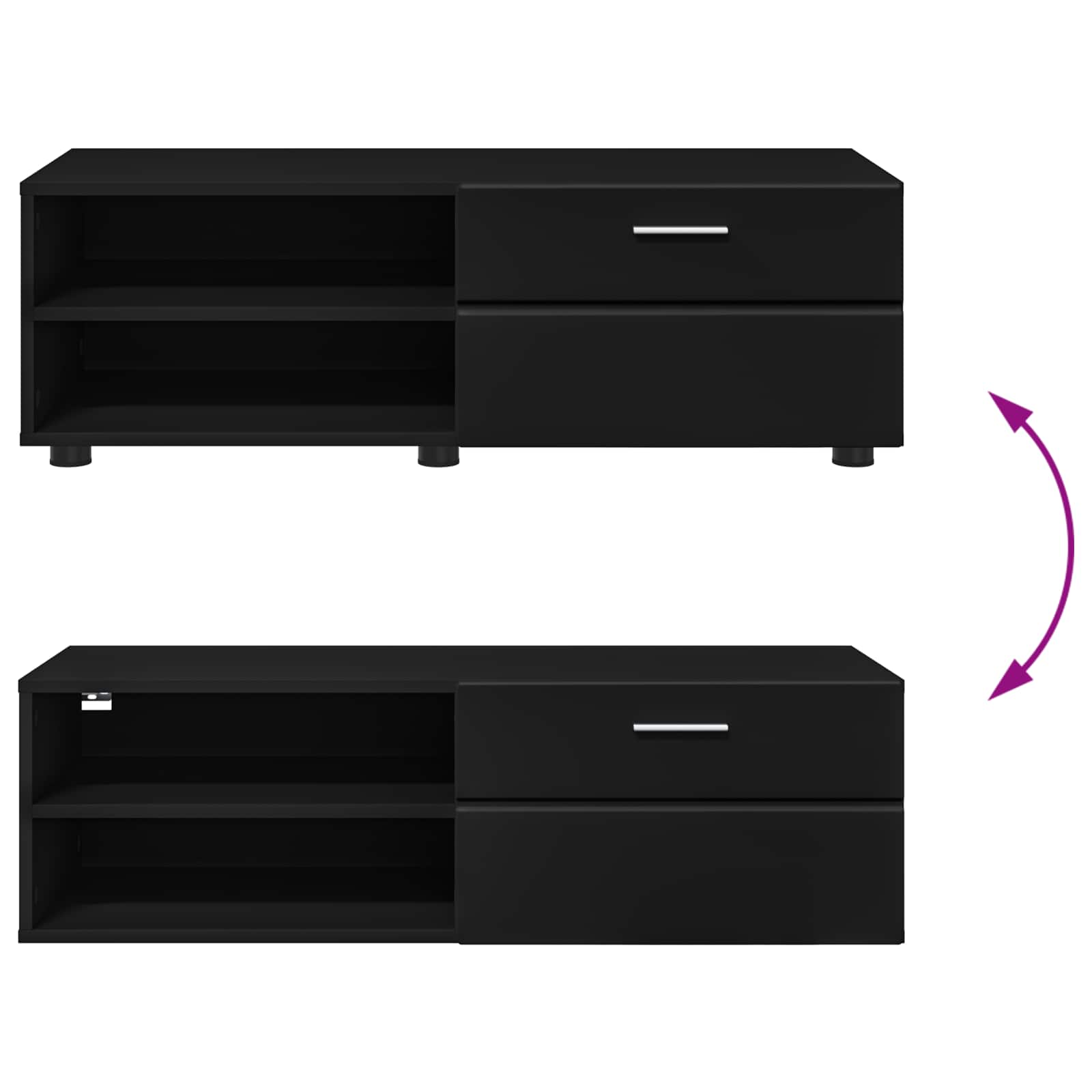Highboard mit Regal FLORIN Weiß 60 x 35 x 182 cm Holzwerkstoff