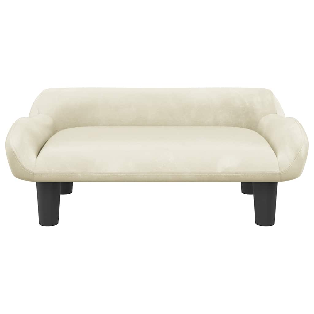 Kindersofa Hellgrau 70x40x24 cm Samt