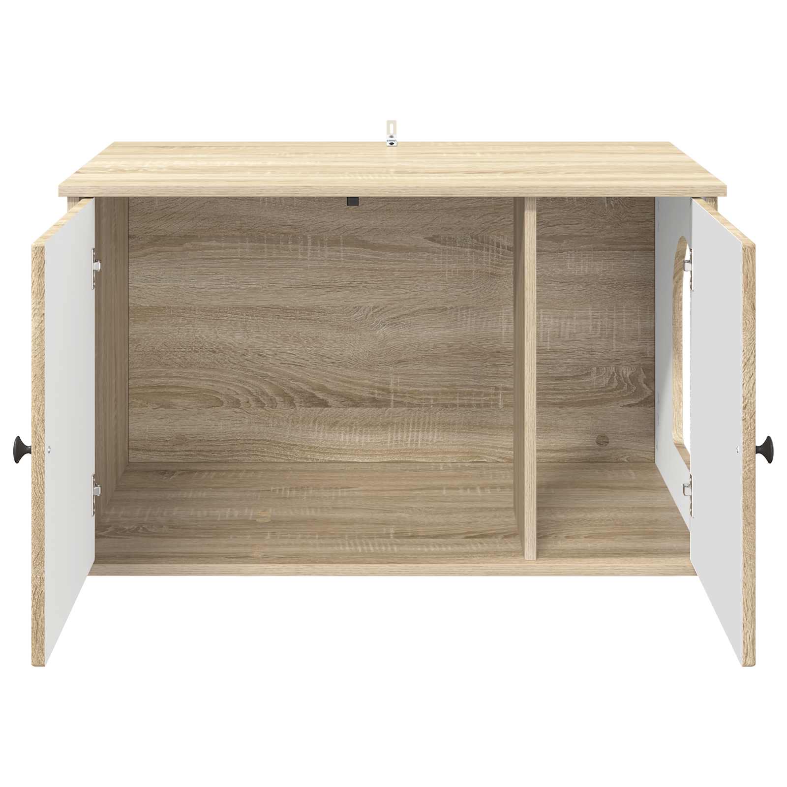 Katzenhaus Weiß 85 x 55 x 50,5 cm Holzwerkstoff