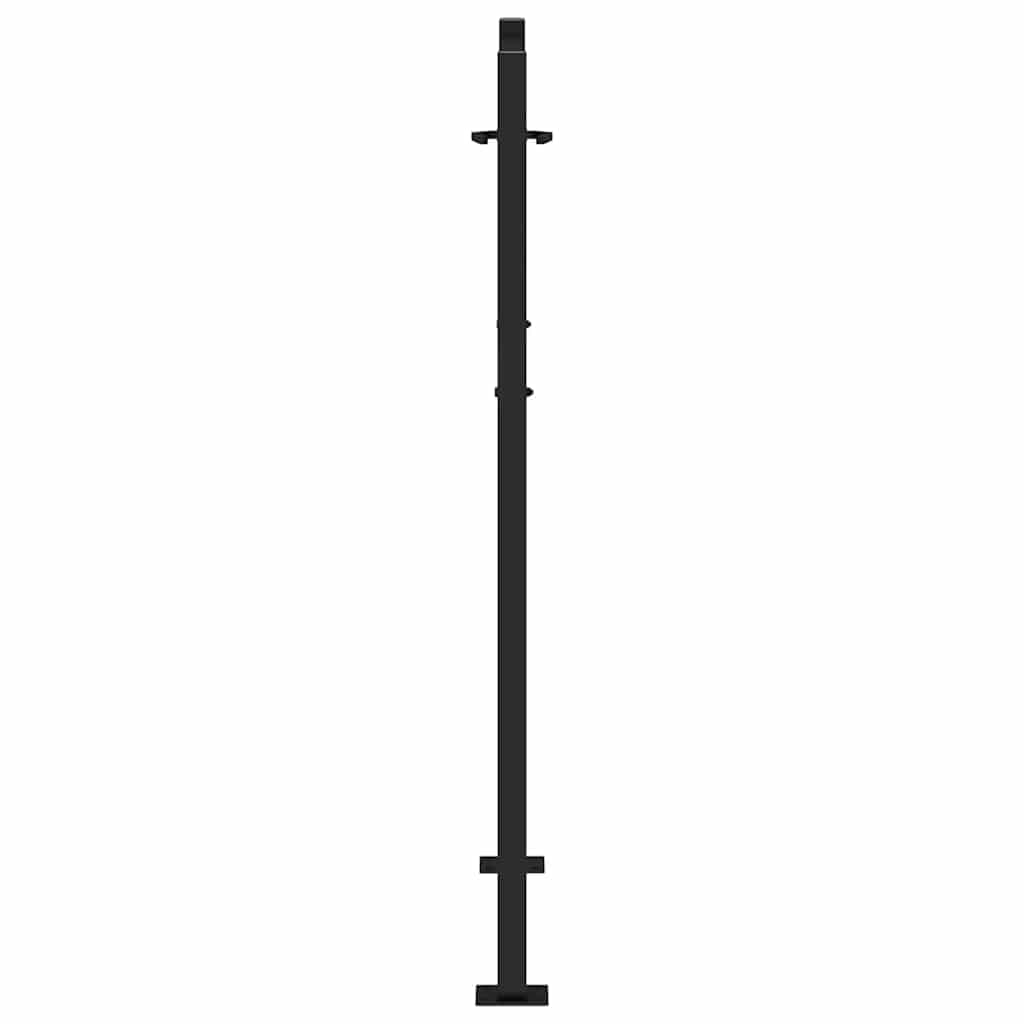 Gartentor Schwarz 100x100 cm Stahl Lichtdesign
