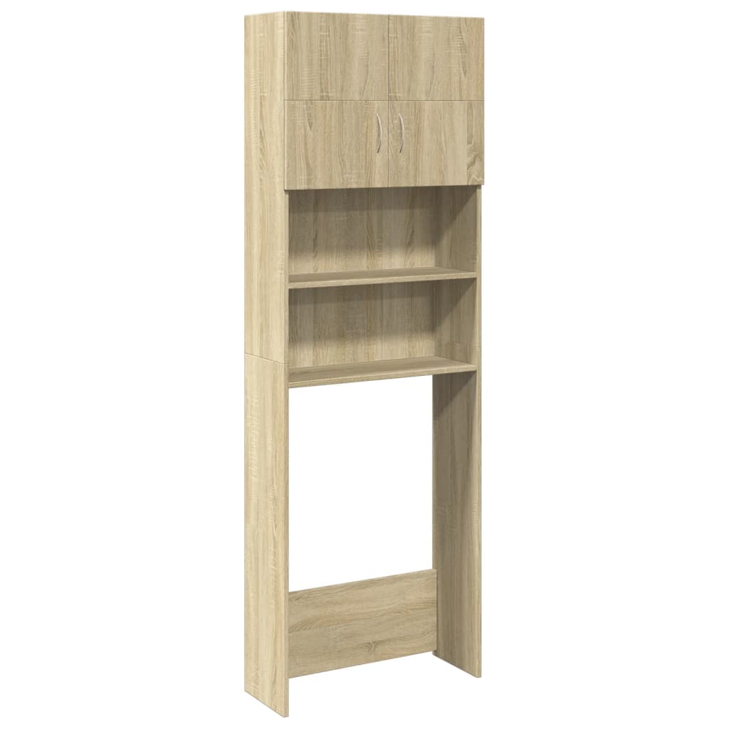 Waschmaschinenschrank-Set Weiß Holzwerkstoff