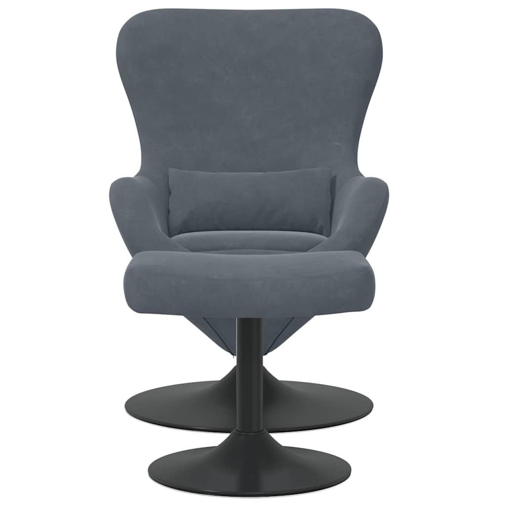 Eiersessel Blau Samt