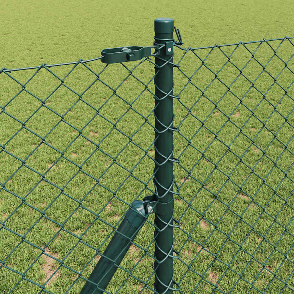 Outdoor Kettenglied-Zaun Erdfixierung 10 x 0,4 m Grün Netz