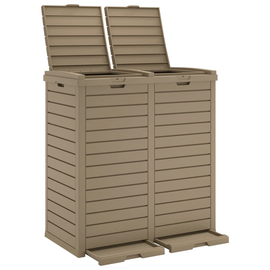 Outdoor-Mülltonne Schwarz 78x41x86 cm Polypropylen