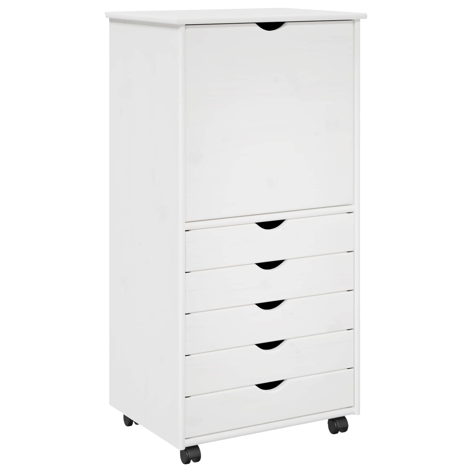 Rollschrank Honigbraun 53 x 39 x 103 cm Massivholz Kiefer