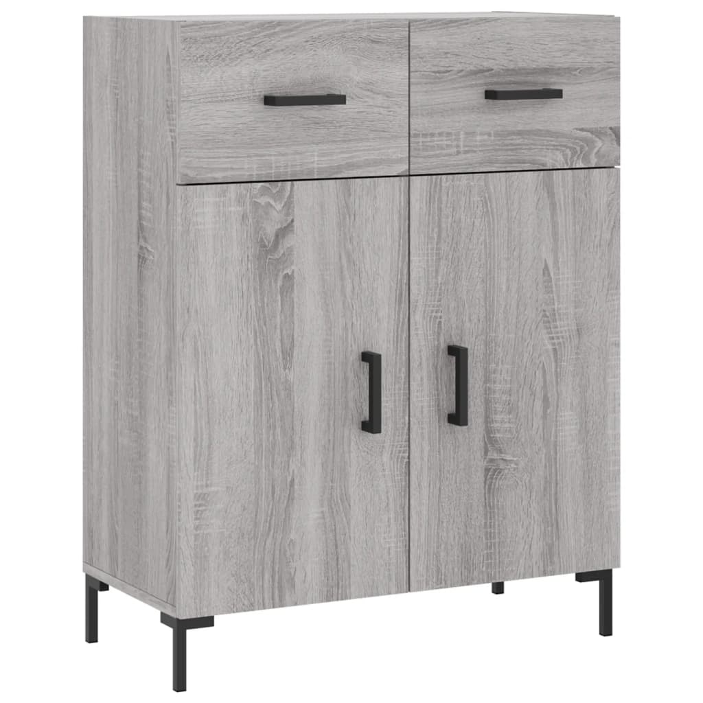 Highboard Betongrau 69,5x34x180 cm Holzwerkstoff