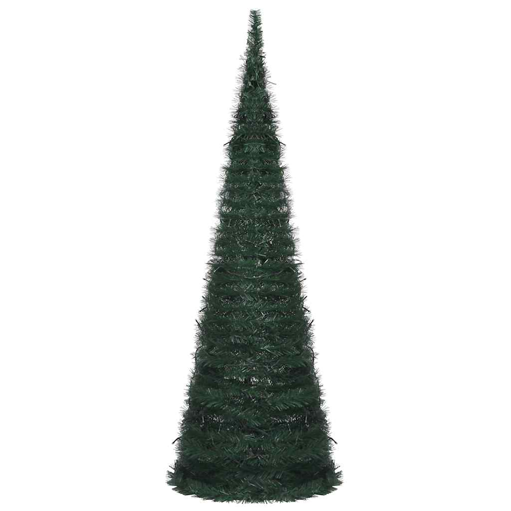 Künstlicher Pop-Up-Weihnachtsbaum mit Beleuchtung Grün 150 cm