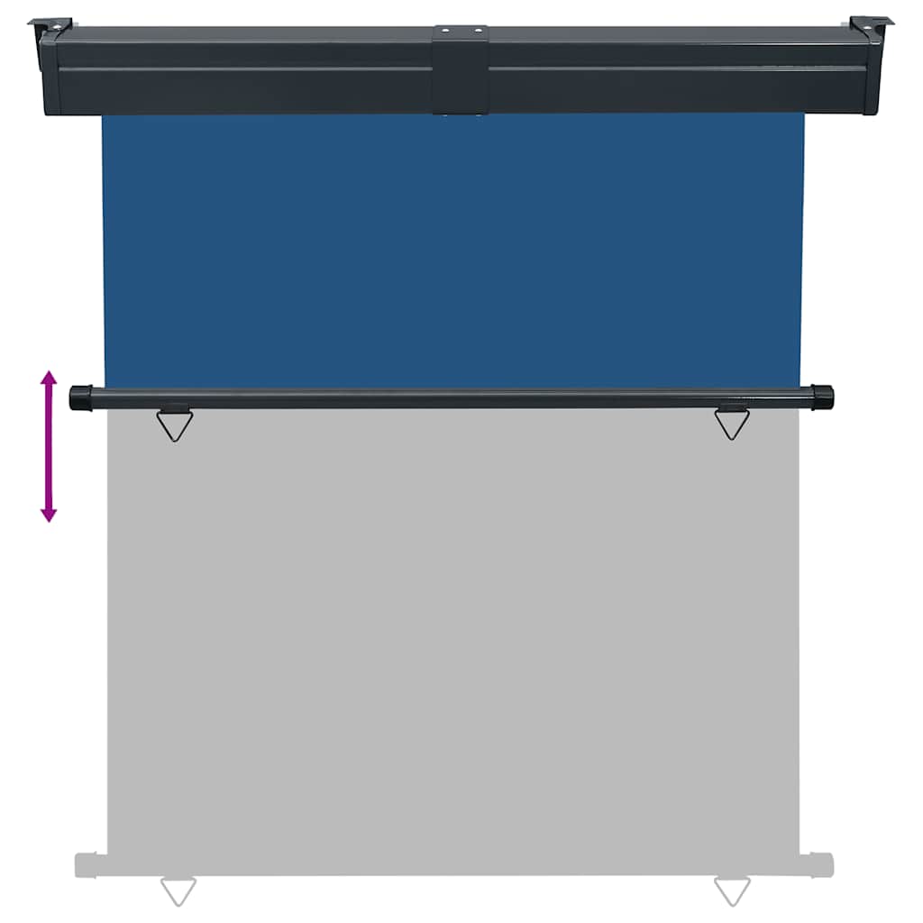Balkon Seitenmarkise 60 x 250 cm 100% Polyester Eisen Stahl